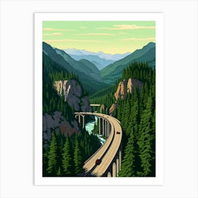 Snoqualmie Pass Retro Pop Art 23 Art Print