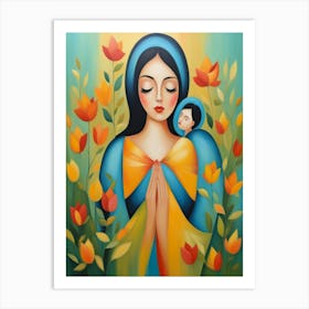 Virgin And Child Art Print