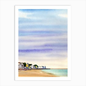 Southend On Sea Beach 2, Essex Watercolour Art Print