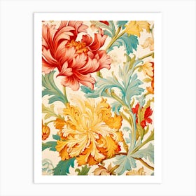 Floral Wallpaper 136 Art Print