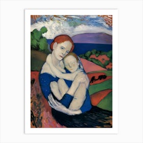 Pablo Picasso Mother And Child Art Print