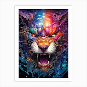 Psychedelic Tiger Art Print