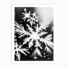 Unique, Snowflakes, Black & White 1 Art Print