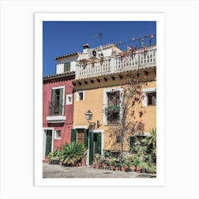 Colorful Houses In Palma de Mallorca Art Print