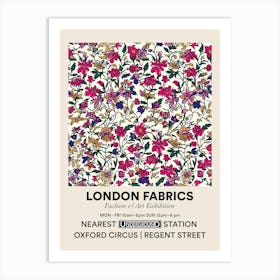 Poster Bloom Burst London Fabrics Floral Pattern 4 Art Print