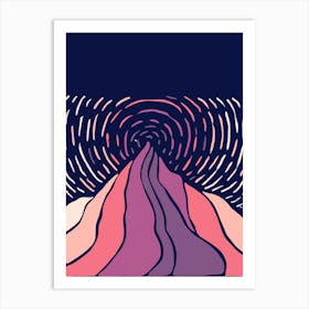 Mountain With A Rainbow Art Print