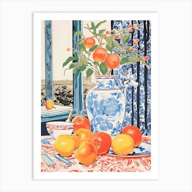 Oranges In A Vase Art Print