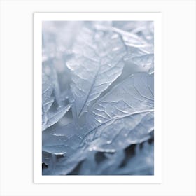 Ice Leaves Art Print