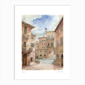 Siena, Tuscany, Italy 2 Watercolour Travel Poster Art Print