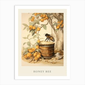 Beatrix Potter Inspired  Animal Watercolour Honey Bee 1 Art Print