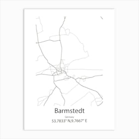 Barmstedt,Germany Minimalist Map Póster