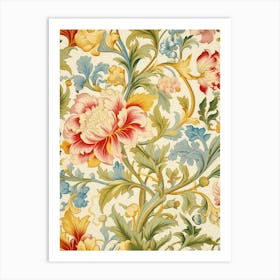 Floral Wallpaper 369 Art Print