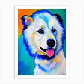 American Eskimo Dog 2 Fauvist Style Dog Art Print