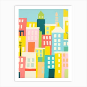 London, England Colourful View 3 Art Print