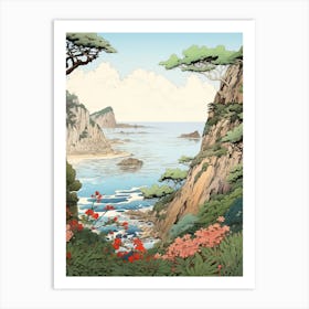 Okinawa Islands In Okinawa, Ukiyo E Drawing 4 Art Print