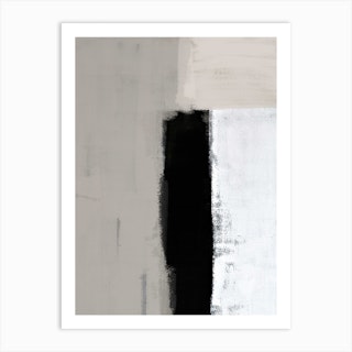 Nude Black Abstract 3 Art Print