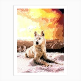 Wolf In The Snow Art Print