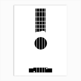 Black and White Ukulele Art Print