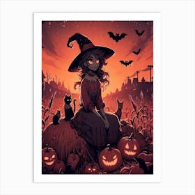 Halloween Witch Art Print