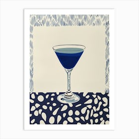 Blue Martini Art Print