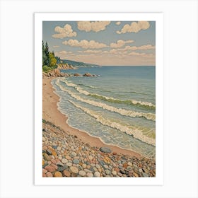 Calm Pebble Beach Art Print