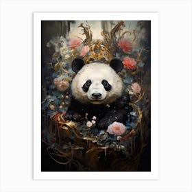 Panda Art In Symbolism Style 3 Art Print