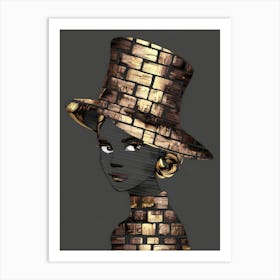 Black Woman In A Hat Art Print