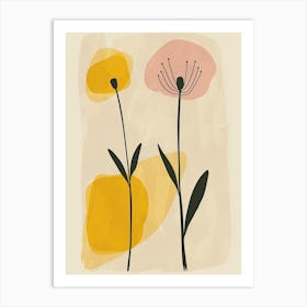 Two Yellow Flowers 2 Art Print