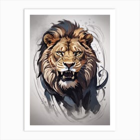 Lion Head Art Print