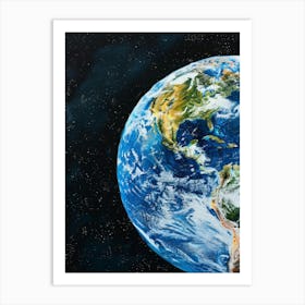 Earth From Space 1 Art Print