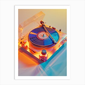 A Vinyl Record Player Art Print