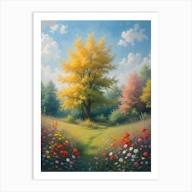 Tree In A Field 2 Art Print