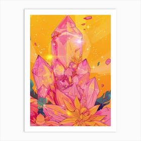 Quartz Rose Art Print