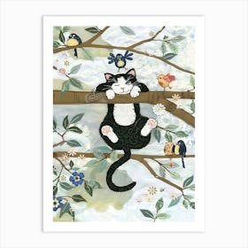 Cat In The Tree Art Print