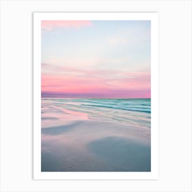 West Sands Beach, St Andrews, Scotland Pink Photography  Art Print