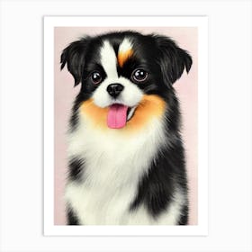 Japanese Chin 2 Watercolour Dog Art Print