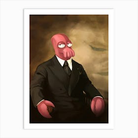 Zoidberg For President Futurama Antique Painting Art Print