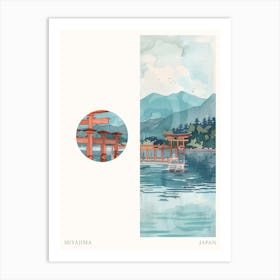 Miyajima Japan 4 Cut Out Travel Poster Art Print