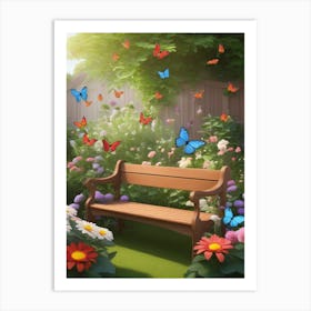 Butterfly Garden Art Print