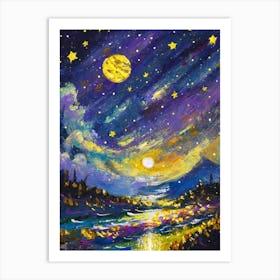 Night Sky With Stars 2 Art Print