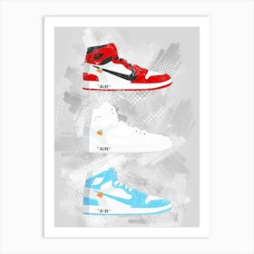 Nike Air Jordan 1 X Off White Art Print