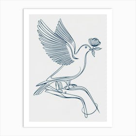 Dove On Hand 1 Art Print