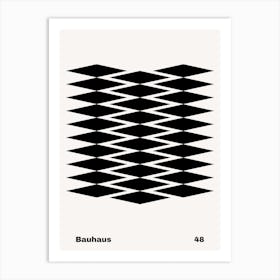 Geometric Bauhaus Poster B&W 48 Art Print