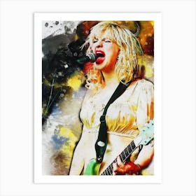 Smudge Of Portrait Courtney Love Art Print