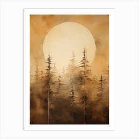 Moonlight In The Forest Art Print