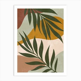 Abstract Palm Leaves Art Print