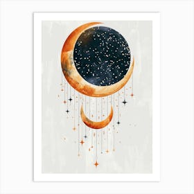Moon And Stars 3 Art Print