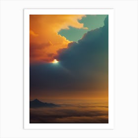 Sunrise Over Clouds Art Print