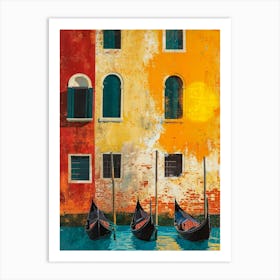 Gondolas In Venice 2 Art Print