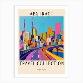 Abstract Travel Collection Poster Tokyo Japan 7 Art Print